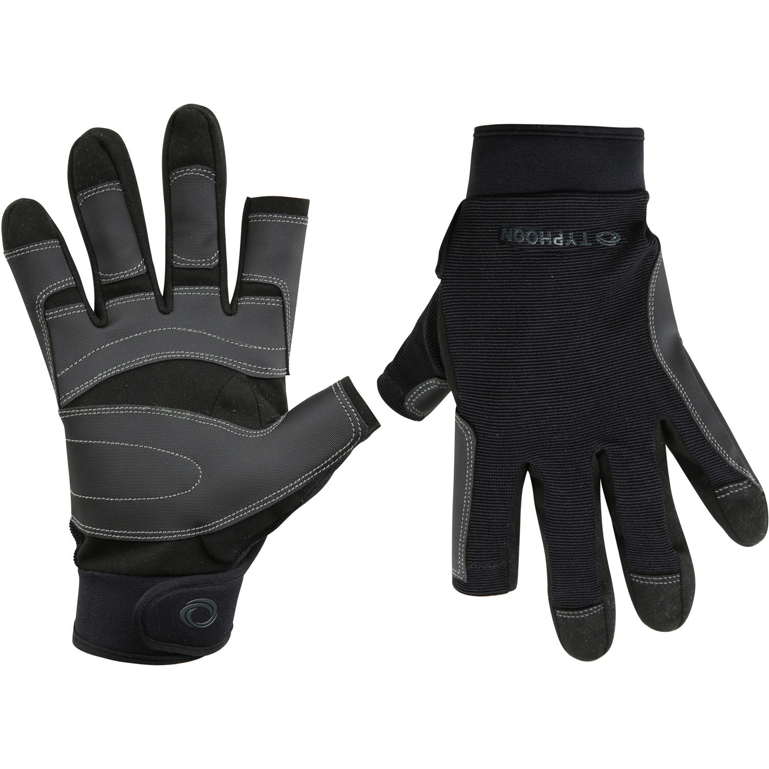 Sailing Gloves Sticky Palm Gripy Glove Yachting Kayak Dinghy Fishing Short Finger Black / White, M, Size: Medium