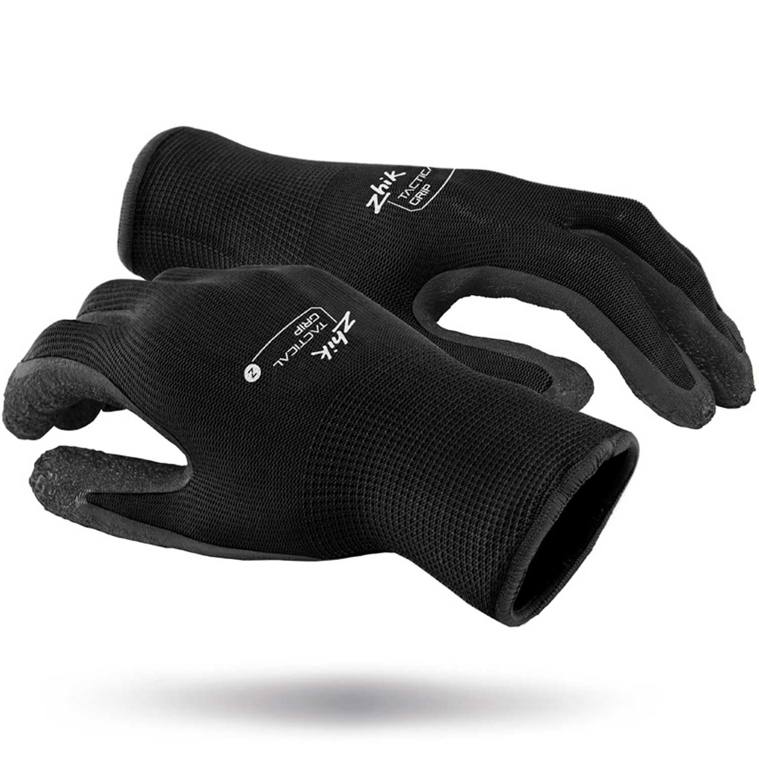 2023 Zhik Grippy Sailing Gloves 3 Pack - Black - GLV-0006