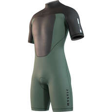 Mystic BRAND 3/2mm Back-Zip Shorty Wetsuit - Dark Olive 250035