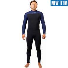 Gul Flexor Yulex 4/3mm Blindstitch Chestzip Fullsuit Wetsuit - Black/Blue Gul Flexor Yulex 4/3mm Blindstitch Chestzip Fullsuit Wetsuit - Black/Blue