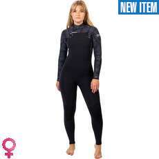 Gul Womens Flexor Yulex 3/2mm Chestzip Blindstitched Wetsuit - Black/Palm Gul Womens Flexor Yulex 3/2mm Chestzip Blindstitched Wetsuit - Black/Palm