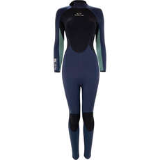 Sola Womens H2O 4/3mm Back-Zip Wetsuit - Slate/Black