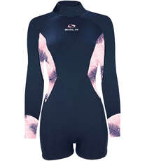 Sola Womens Ignite 3/2mm Springsuit Wetsuit - Pink Leaf