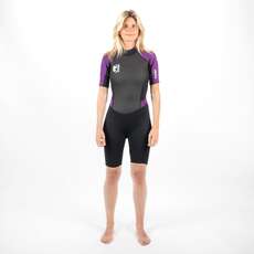 Gul Womens G-Force 3mm Flatlock Wetsuit - Black/Mullberry