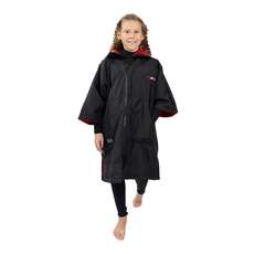 Gul Junior Evo Robe Waterproof Hooded Changing Poncho - Black/Red