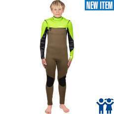 Gul Junior RESPONSE 5/4mm Chestzip Backzip Wetsuit - Green/Sulphur Gul Junior RESPONSE 5/4mm Chestzip Backzip Wetsuit - Green/Sulphur