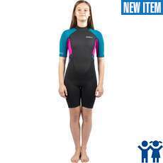 Gul Junior Girls Response 3/2mm Shorty Wetsuit - Jet/Teal Gul Junior Girls Response 3/2mm Shorty Wetsuit - Jet/Teal