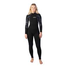 Gul Womens Response Blindstitched 3/2mm Wetsuit  - Black/Broken Palm