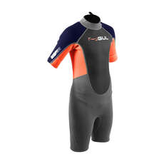 Gul Junior Response 3/2mm Shorty Wetsuit  - Grey/Orange - RE3322-B7