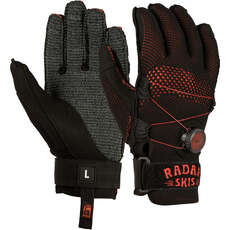 Radar AirKnit-K BOA Inside-Out Waterski Gloves - Black/Red