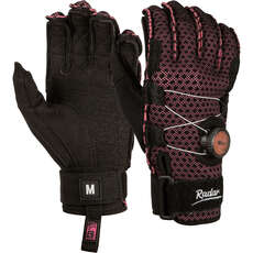 Radar Lyric A BOA Inside Out Waterski Glove - Black / Pink Ariaprene