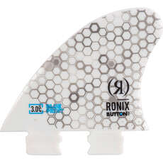 Ronix Wakesurfer Fins - Button Tech Fin - Floating Blueprint Fibreglass