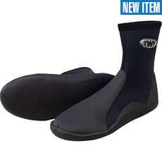 TWF Hard Soled Wetsuit Boots |5mm Pull-On - Black TWF Hard Soled Wetsuit Boots |5mm Pull-On - Black