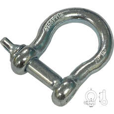 Proboat Round Body Galvanized Bow Shackle